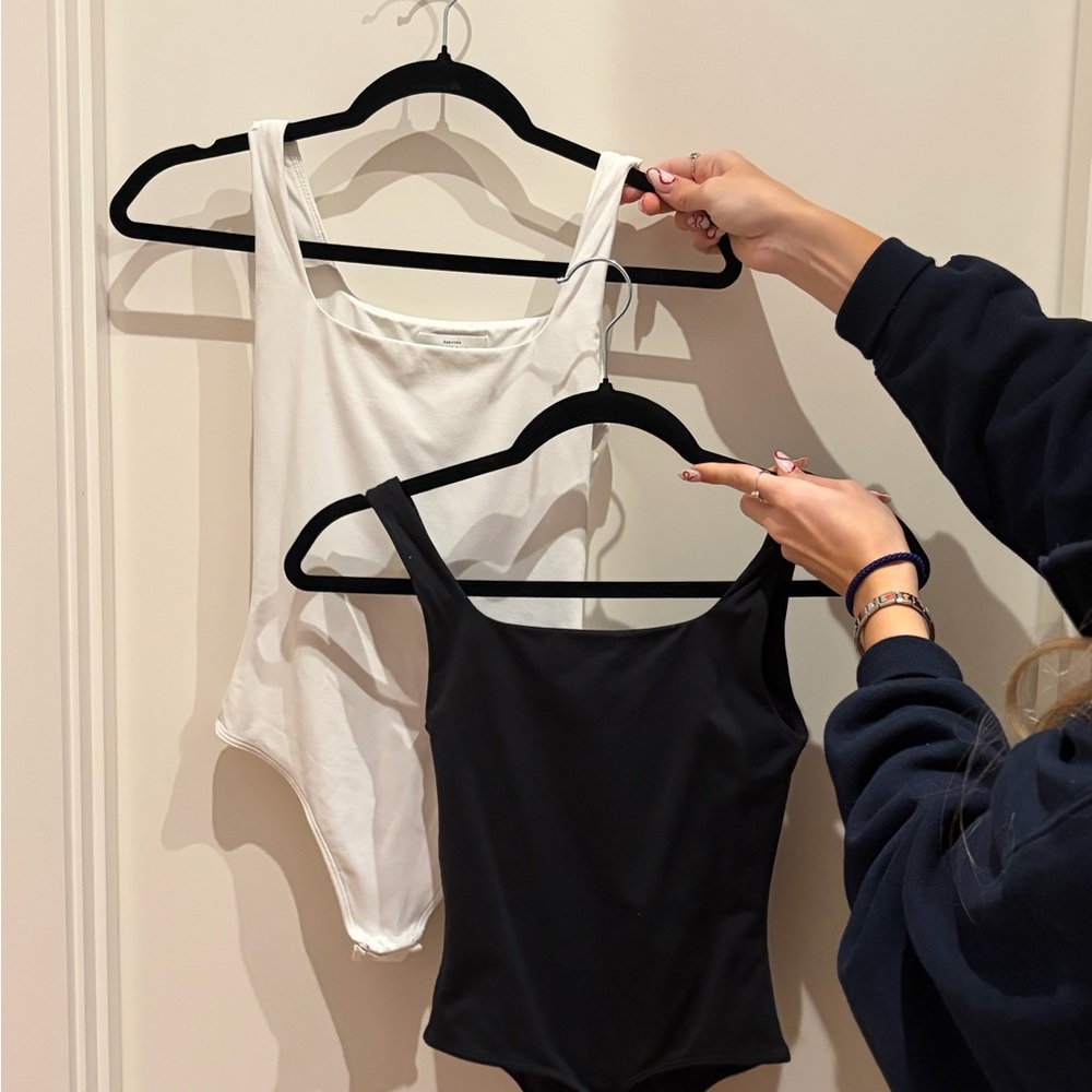Babaton Black and White Bodysuit Duo